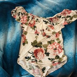 Flowery body suit